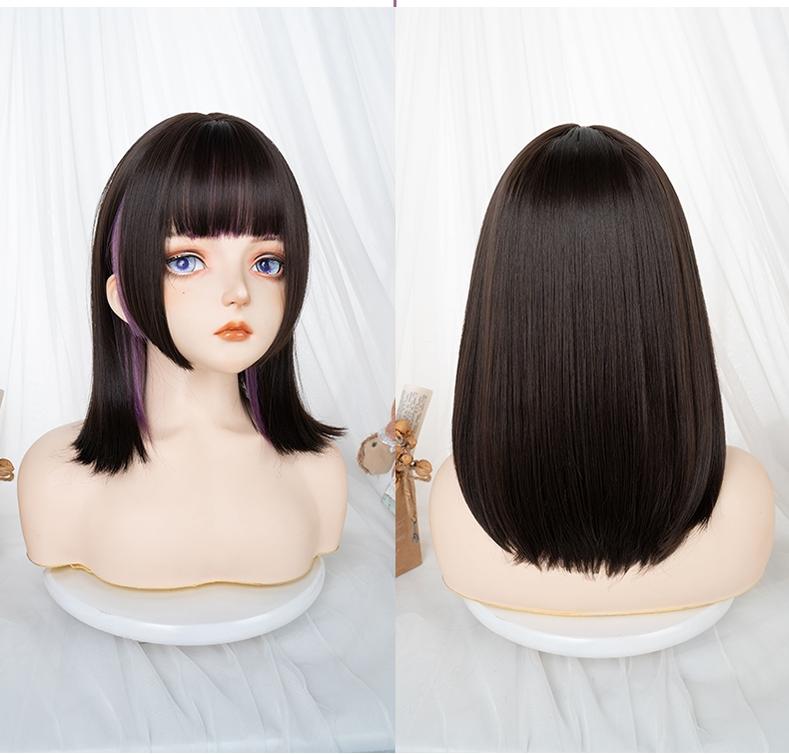 Kawaii Fashion Purple Lolita Wig With Straight Bang 22064:322496