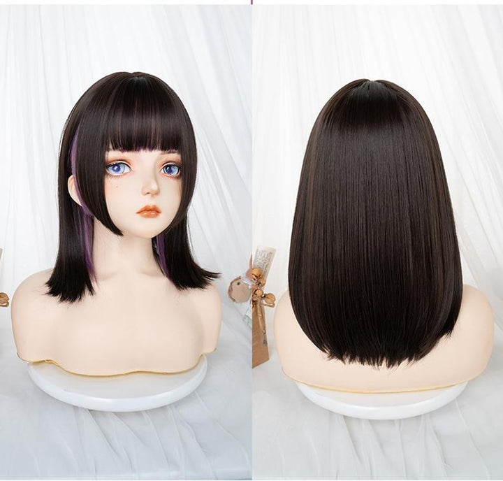 Kawaii Fashion Purple Lolita Wig With Straight Bang 22064:322496 22064:322496