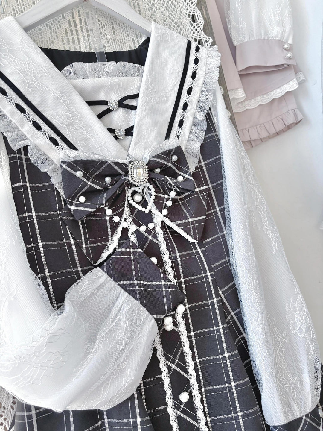Sailor Collar Ryousangata Set Up, Lace Sleeves 43785:785576