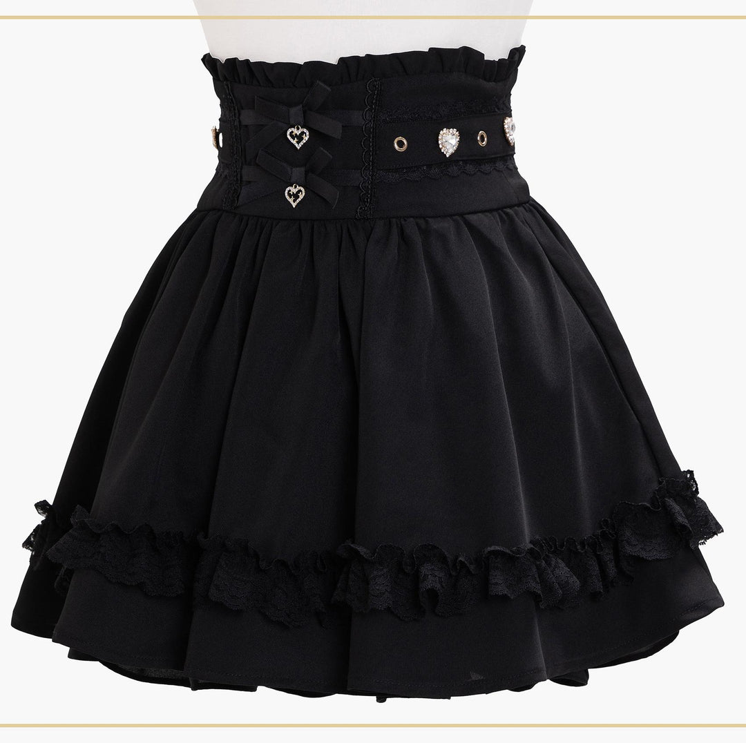 Jirai Kei High Waist Skirt, Built-in Safety Shorts 45720:860464