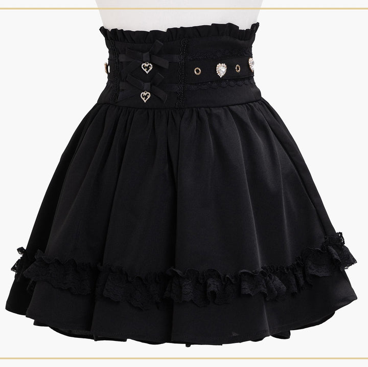 Jirai Kei High Waist Skirt, Built-in Safety Shorts 45720:860464