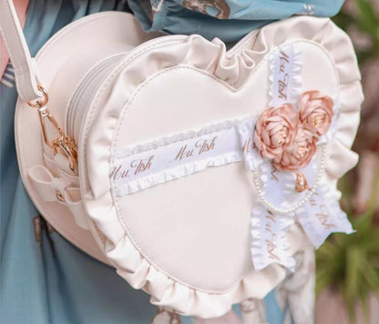 Lolita Handbag Heart Shaped Rose Crossbody Bag 35776:542088