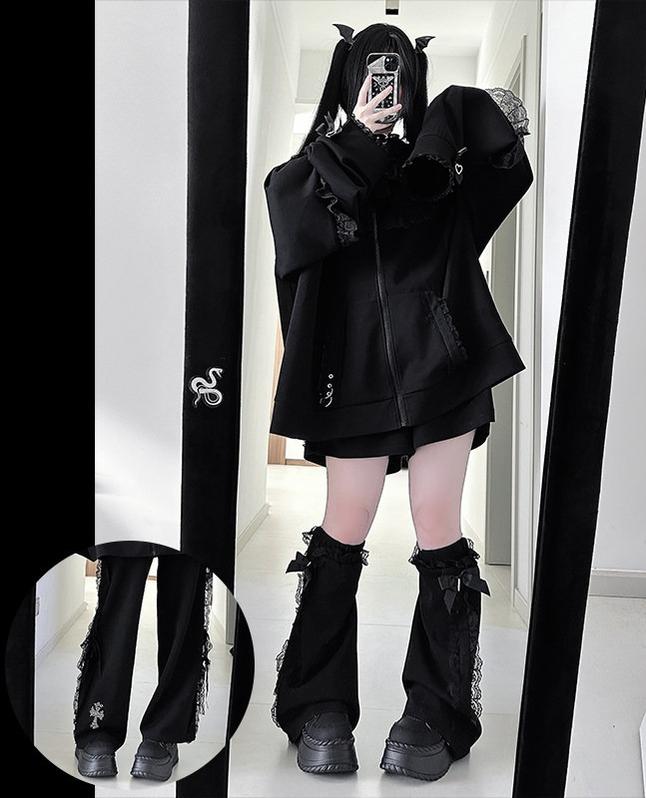 Subcul Jirai Zip-Up Hoodie, Rabbit Ear (L M XL) 44415:807801