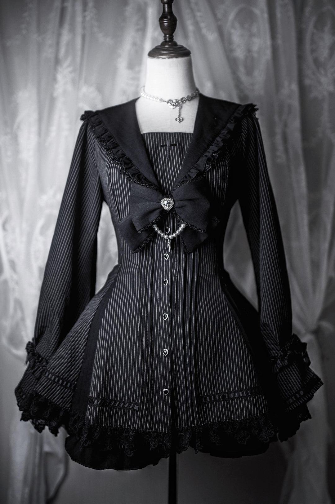 Jirai Kei Hime Sleeves Dress, Pocketed Shorts (2XL L M S XL) 44215:808520