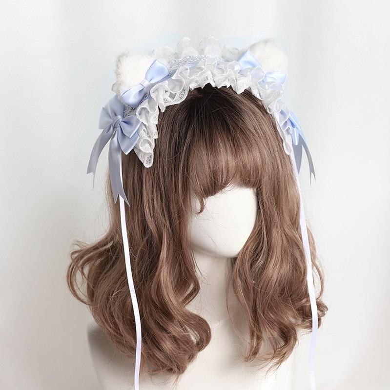 Lolita Headband Lace KC Detachable Cat Ear Headdress 35784:535840