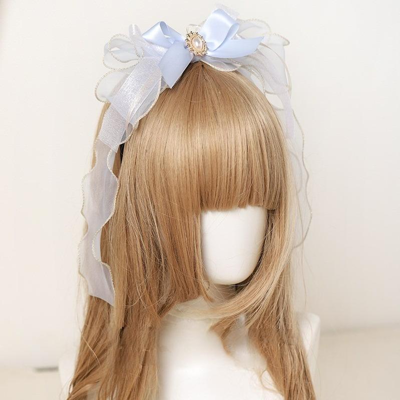 Lolita Headdress Butterfly KC Hairclip Blue Hair Accessory 35782:535976