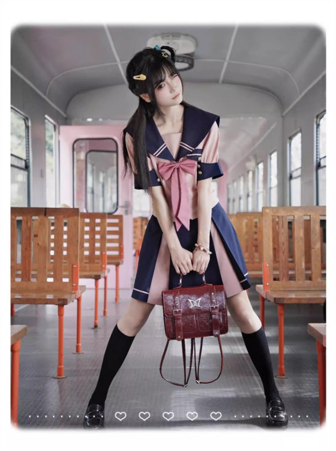 JK Uniforms with Short/Long Sleeved Shirt + Short/Mid-Length Skirt 43026:763193