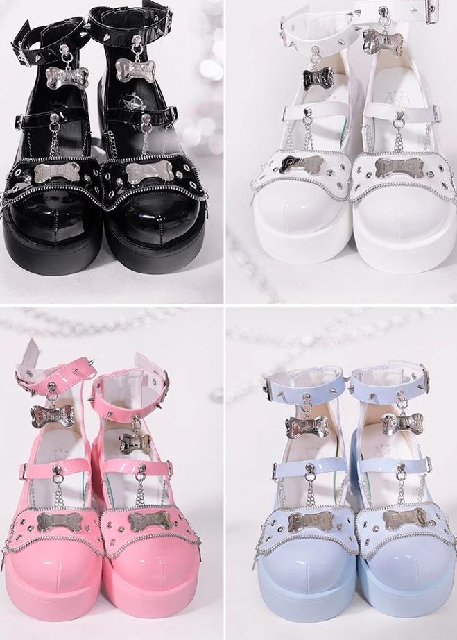 Y2K Shoes Gyaru Fashion Pink Purple Platform Shoes 29720:368566