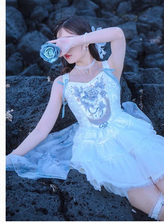 Lolita Dress Prom Dress Ballet Boned Strapless Mini Dress 36242:534166