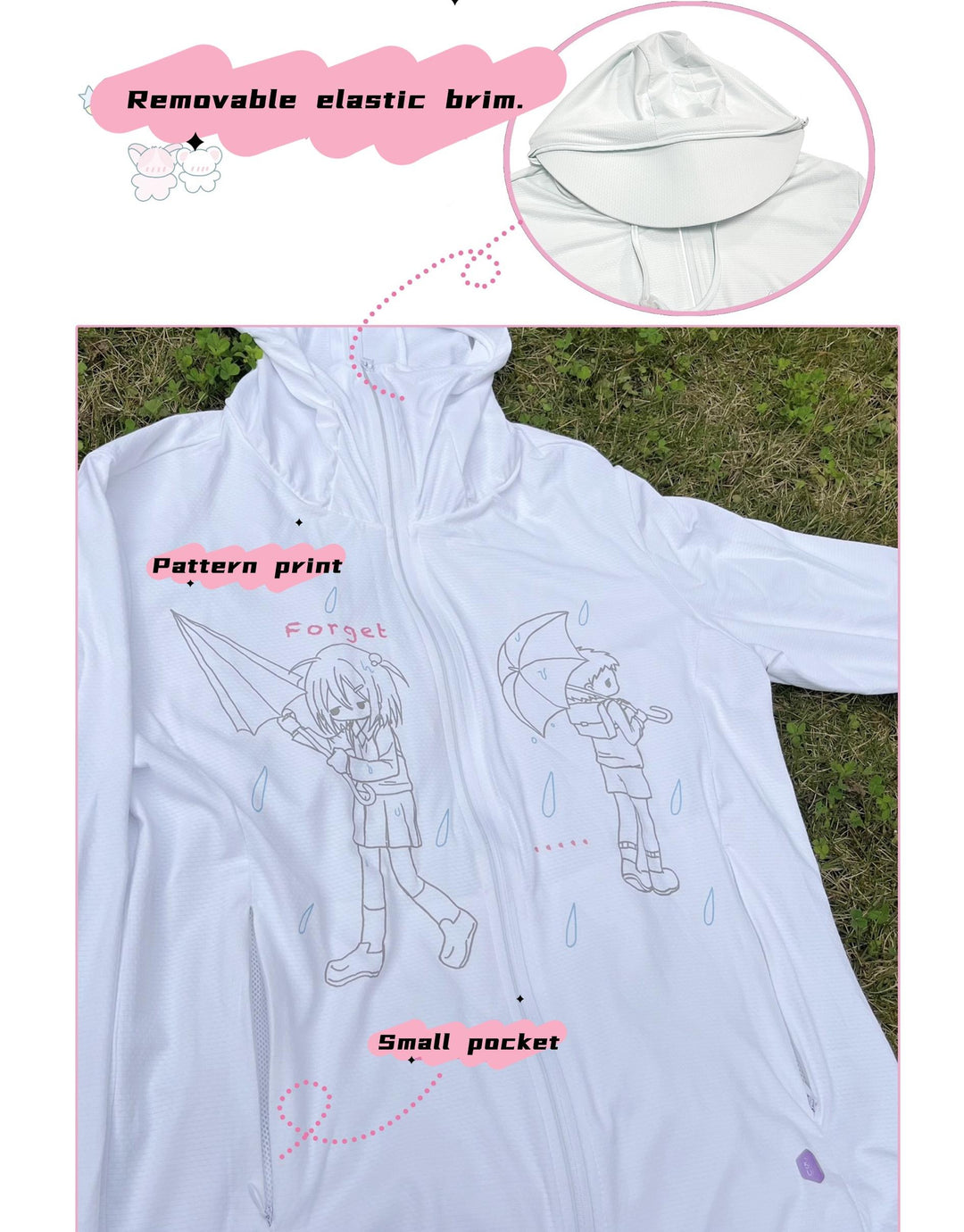 Kawaii Sun Protection Jacket Anti UV Hoodie 35692:499558 35692:499558