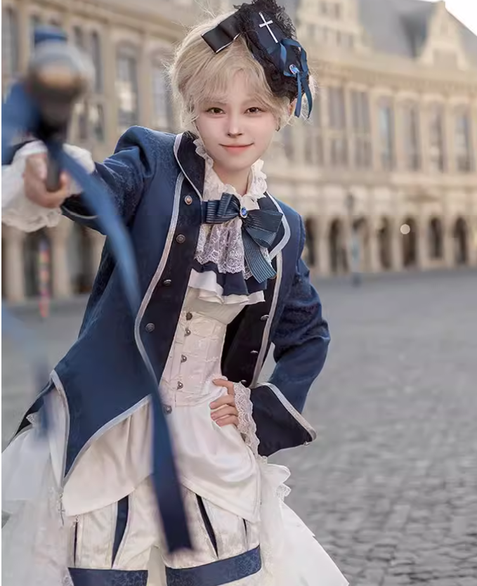 Ouji Lolita Outfit Prince Set Coat Shirt Pants 39364:629938