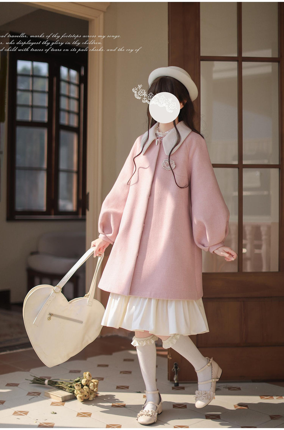 Sweet Lolita Coat Peter Pan Collar Pink Coat Lolita Dress 41078:684806