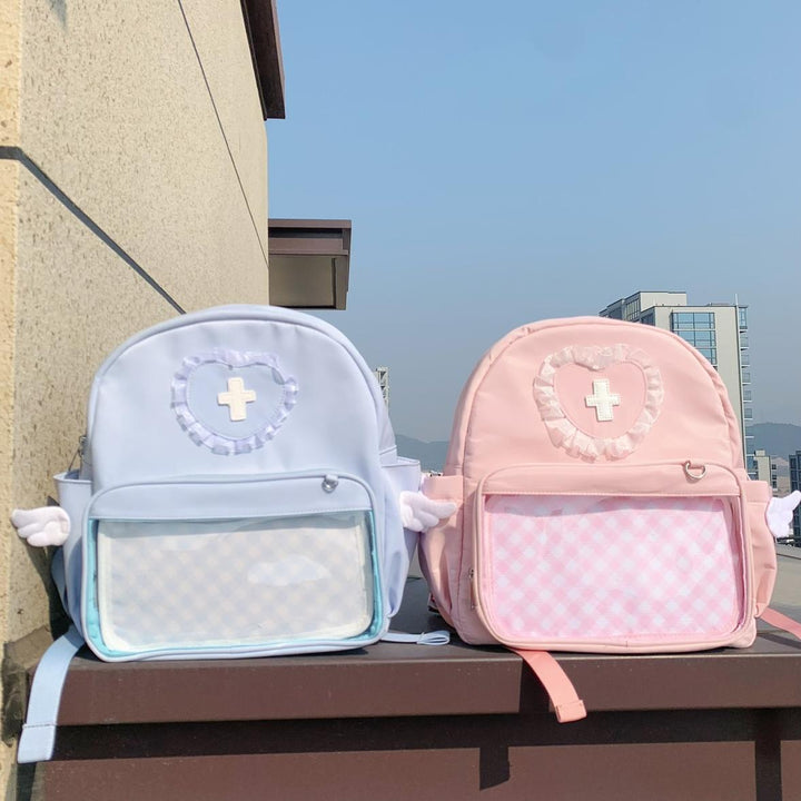 Tenshi Kaiwai Itabag Backpack Blue And Pink Bag 38278:588582