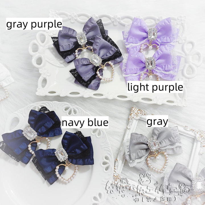 Jirai Kei Hair Clip, Heart-shaped Pendant 43762:784528