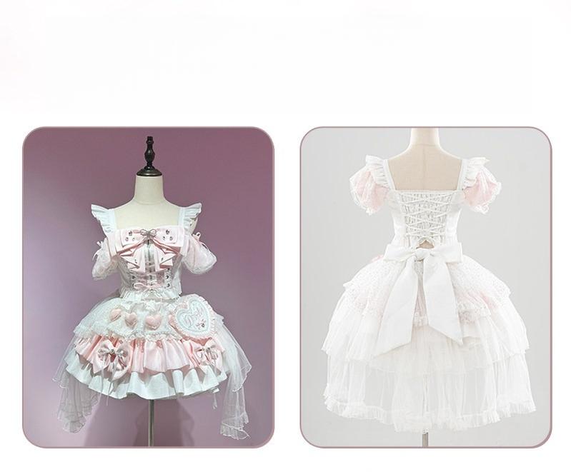 Chika Idol Outfit, Pink Heart-Decorated Top & Skirt 44770:827449