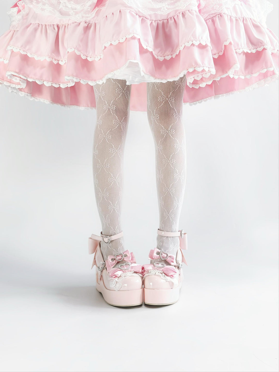 Old School Lolita High Platform Shoes, Heart Hollow Heel 44559:813907
