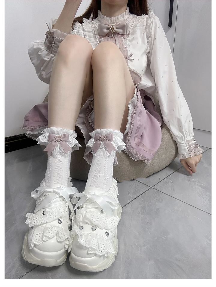 Lolita Socks Cotton Socks Jirai Kei Mid-calf Socks 40894:694042