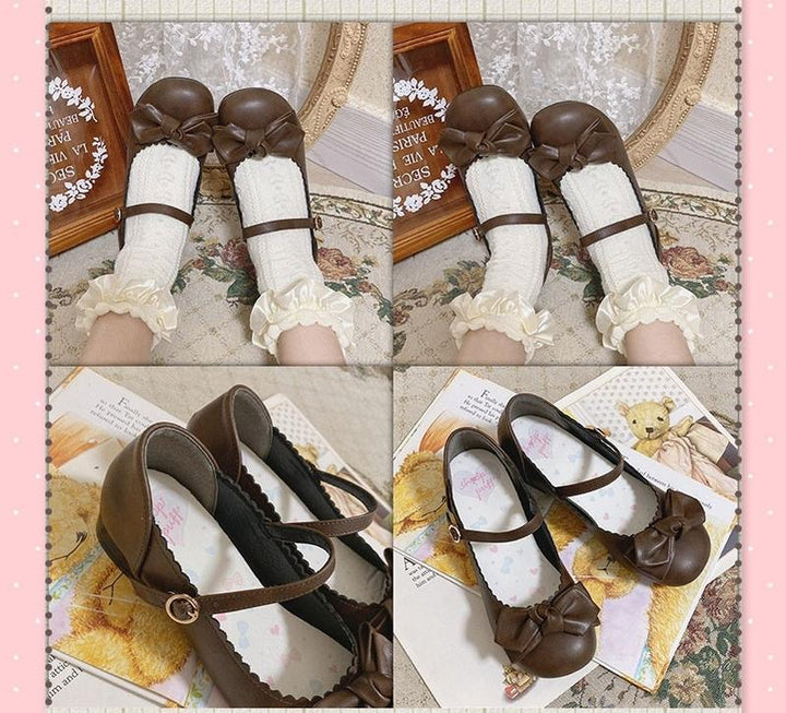 Kawaii Fashion Lolita Round-Toe Mary Jane Shoes Multicolor 22832:327354 22832:327354