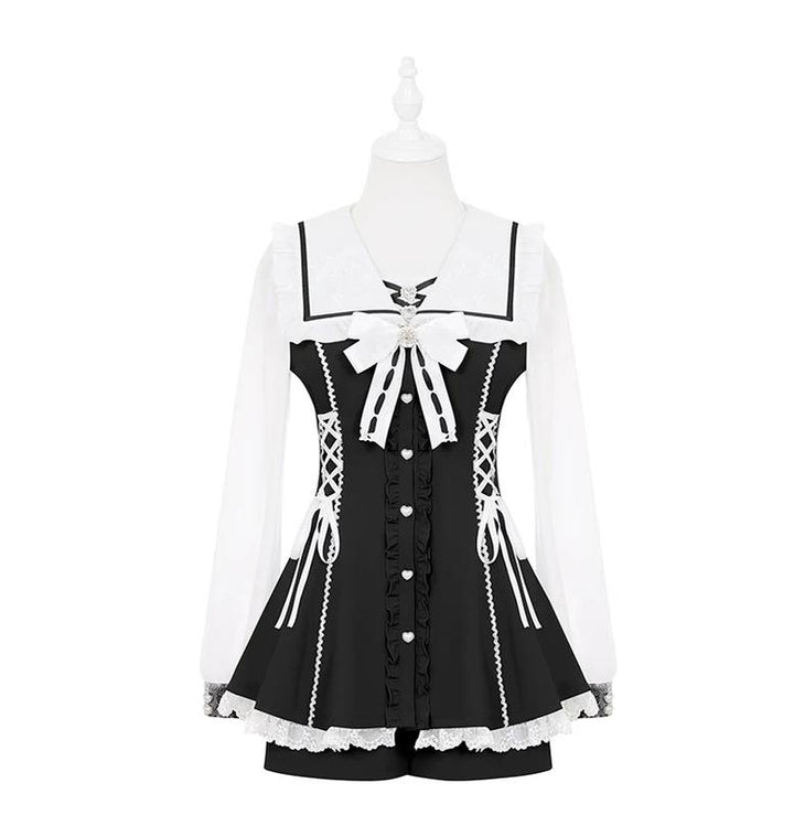 Ryousangata Long Sleeve Dress Set, Sailor Collar (L M S) 45582:862404