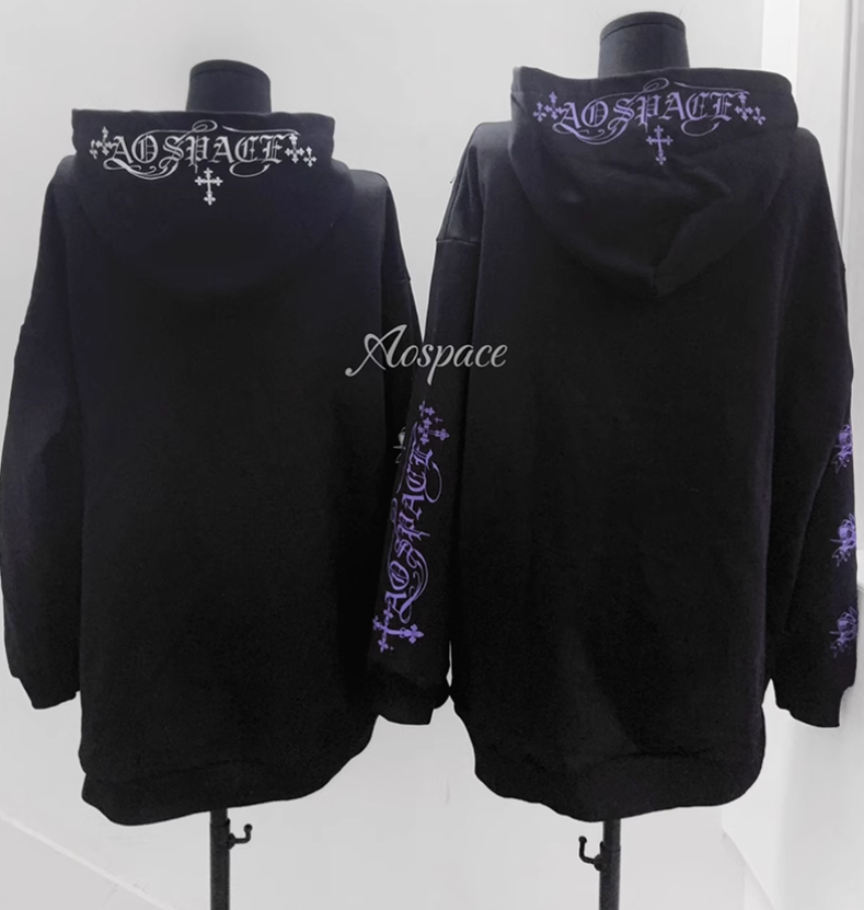 Jirai Kei Hoodie Gothic Sweatshirt Soul-Devouring Rabbit Bone Printed 42150:731181