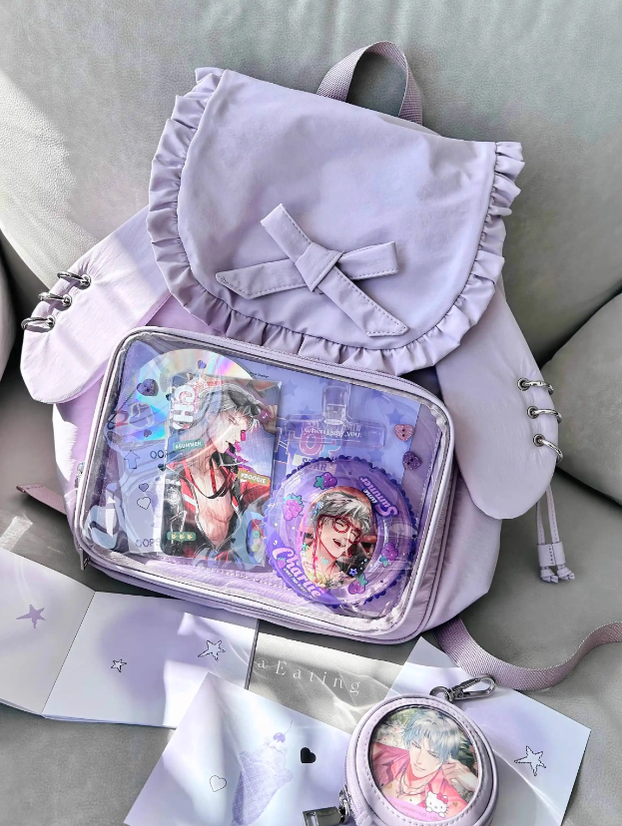 Kawaii Itabag Dual-Shoulder Backpack Bunny Ear Bag 40110:670690