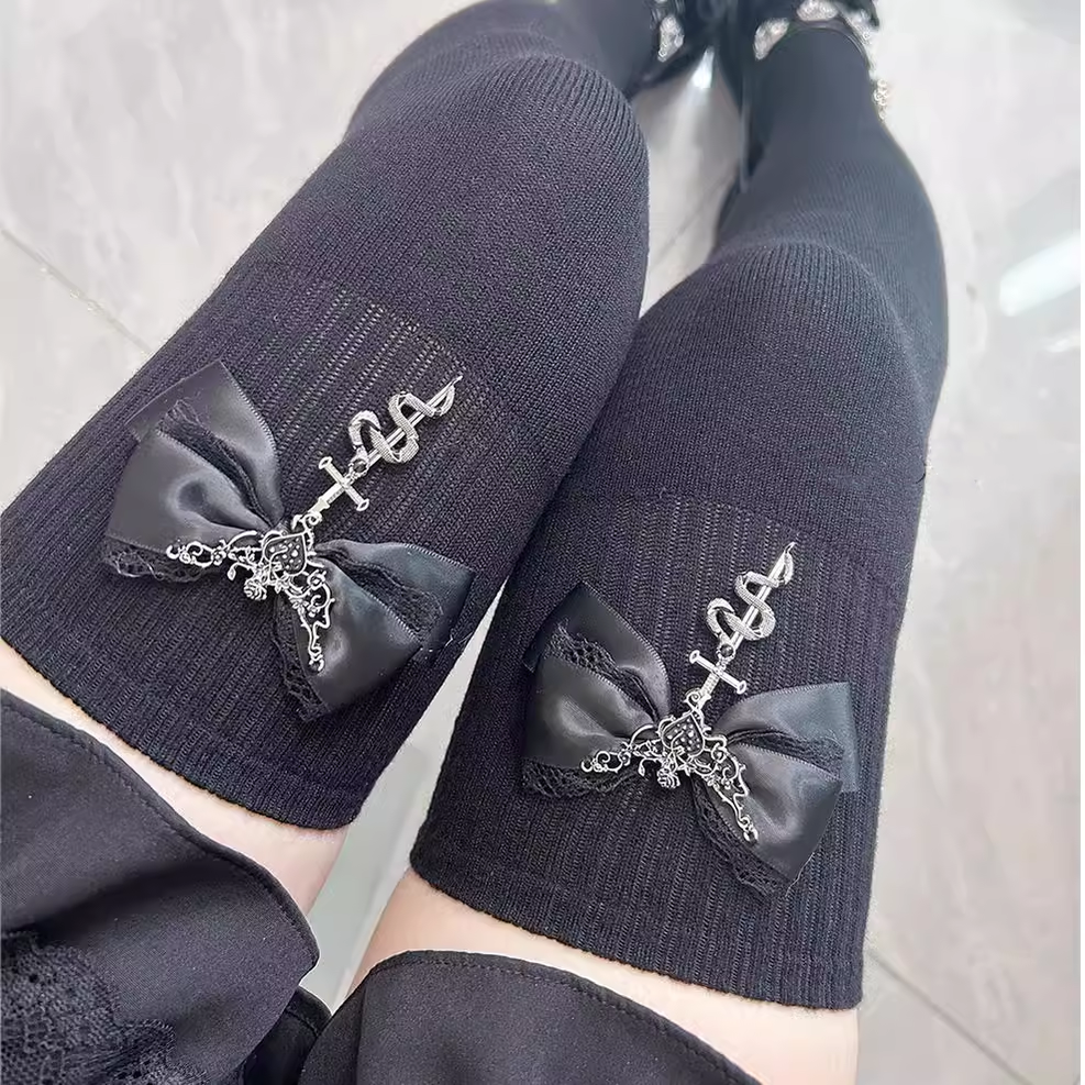 Gothic Over-the-Knee Socks Slimming Cashmere High Tube Socks 41890:723024