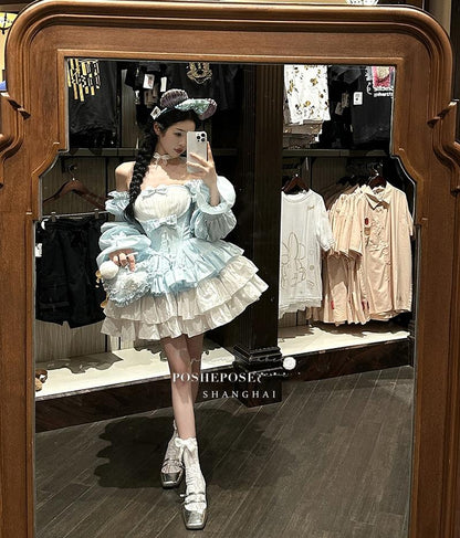 Lolita Dress Fishbone Dress Corset Dress Multicolor 36380:540710