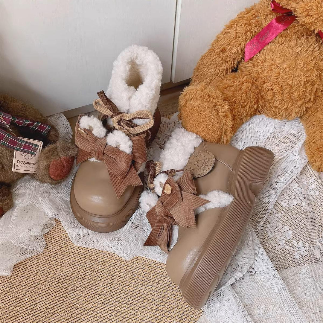 Kawaii Shoes Animal Ears Short Snow Boots 33770:447312 33770:447312