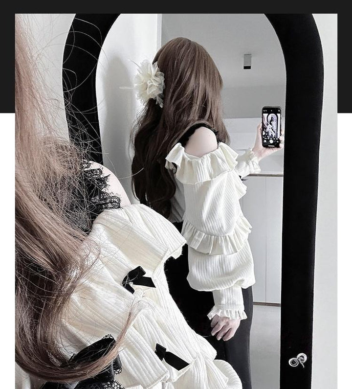 Seiso Kei Long Dress, Black & Beige Color Blocking 44785:828005