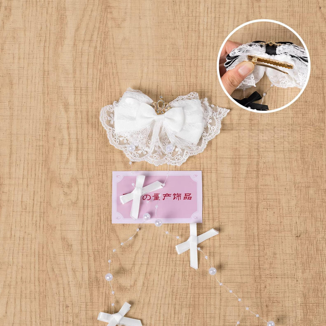 Jirai Kei Artificial Pearl Hair Clip, Rhinestone Crown 45108:837326