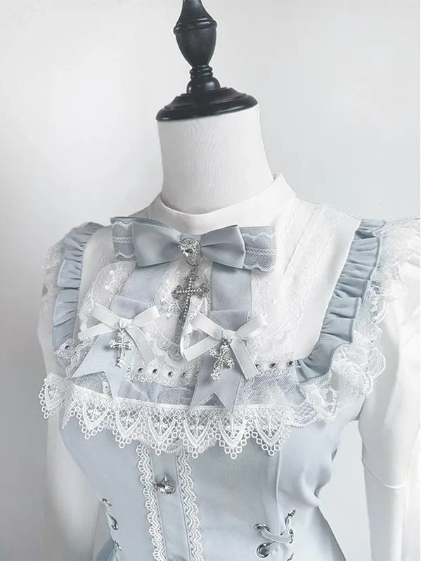 Ryousangata Dress Set, Cross Embroidery and Pendants 45268:844124