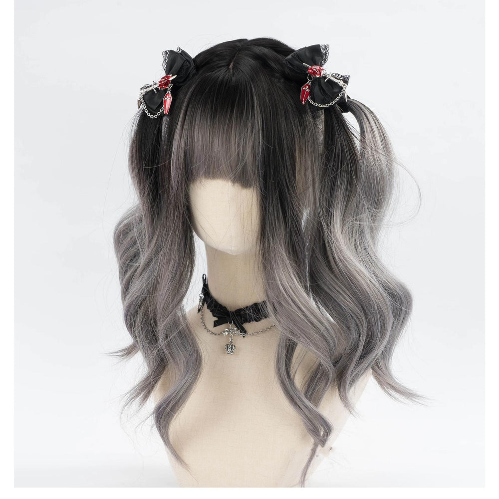 Jirai Kei Hair Clip Gothic Barrette With Cross Chain 38772:608776