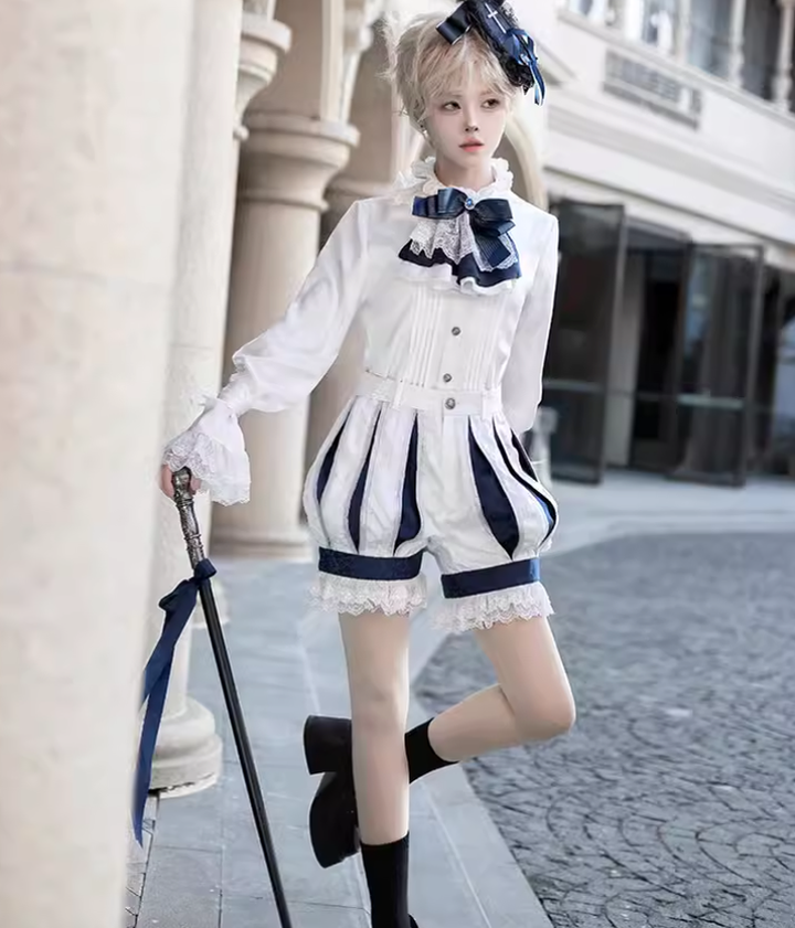 Ouji Lolita Outfit Prince Set Coat Shirt Pants 39364:629880