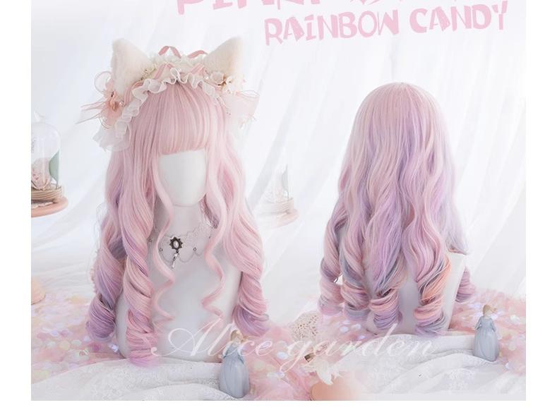 Lolita Wig Fairy Kei Wig Rainbow Wig Pink Wig 31726:497152 31726:497152