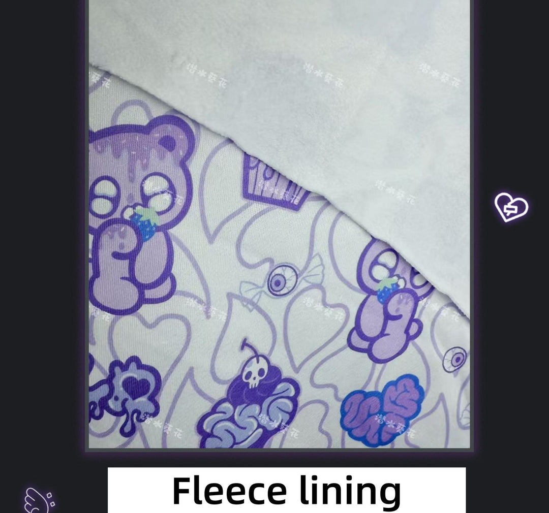 Yami Kawaii Printed Jacket and Hoodie, Bear Ear 44149:798139