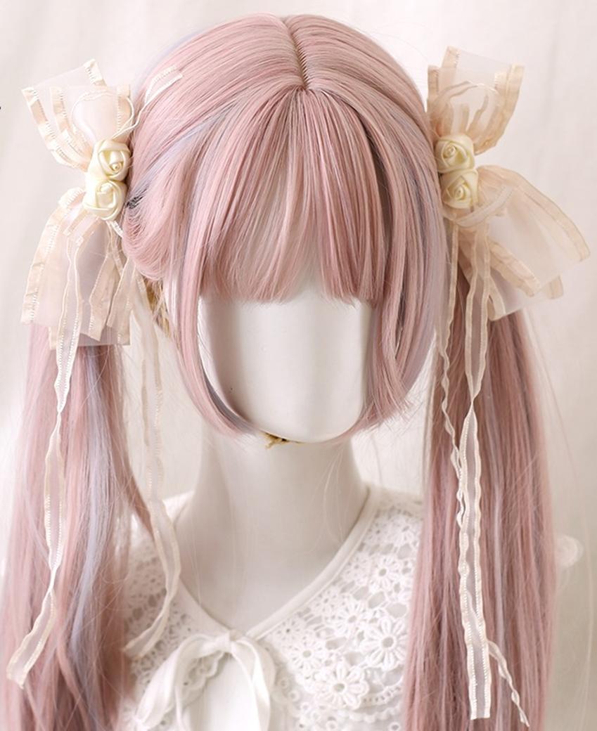 Jirai Kei Hairpin Lolita Headdress With Ribbon Multicolor 35300:489310 35300:489310