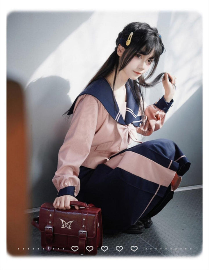 JK Uniforms with Short/Long Sleeved Shirt + Short/Mid-Length Skirt 43026:763214