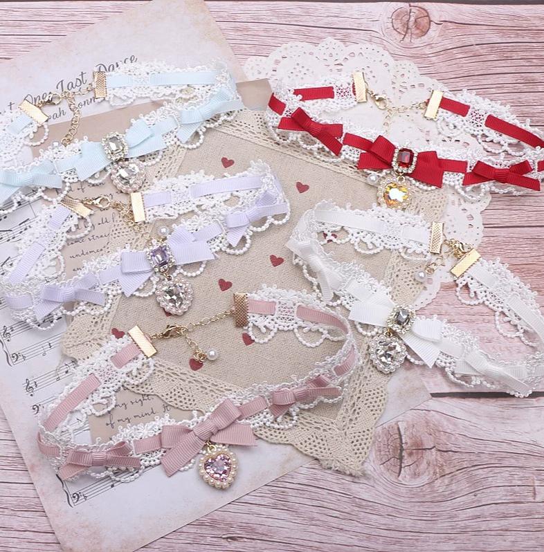 Ryousangata Heart Rhinestones Necklaces and Wrist Pieces 45072:838678
