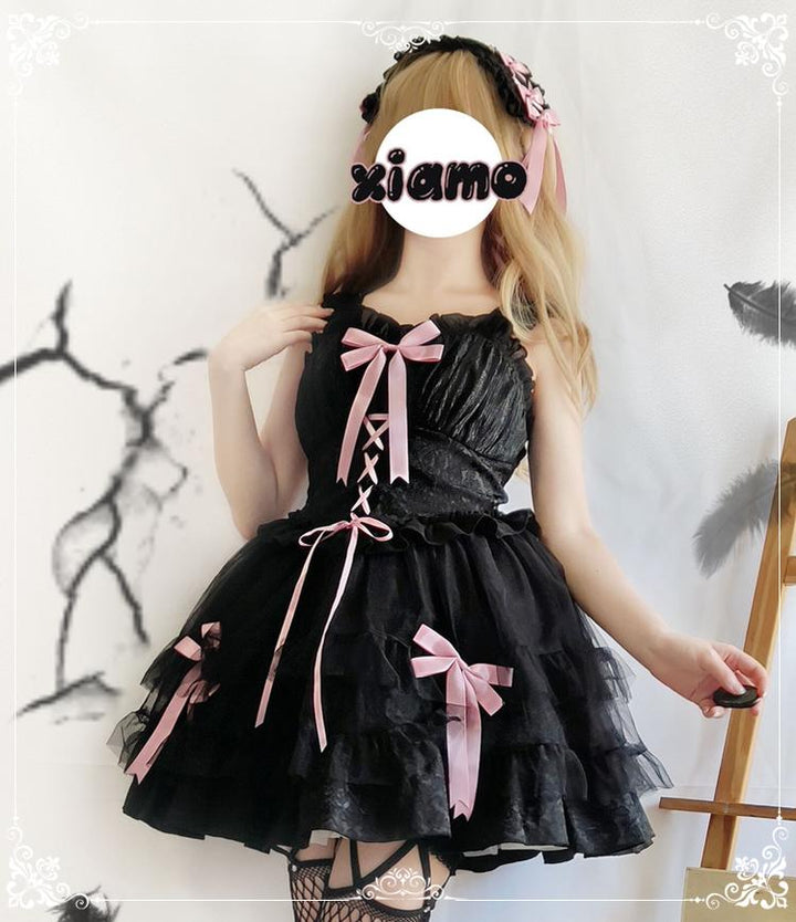 Gothic Lolita Jumper Dress Dark Jacquard Pattern Dress 32088:487142 32088:487142