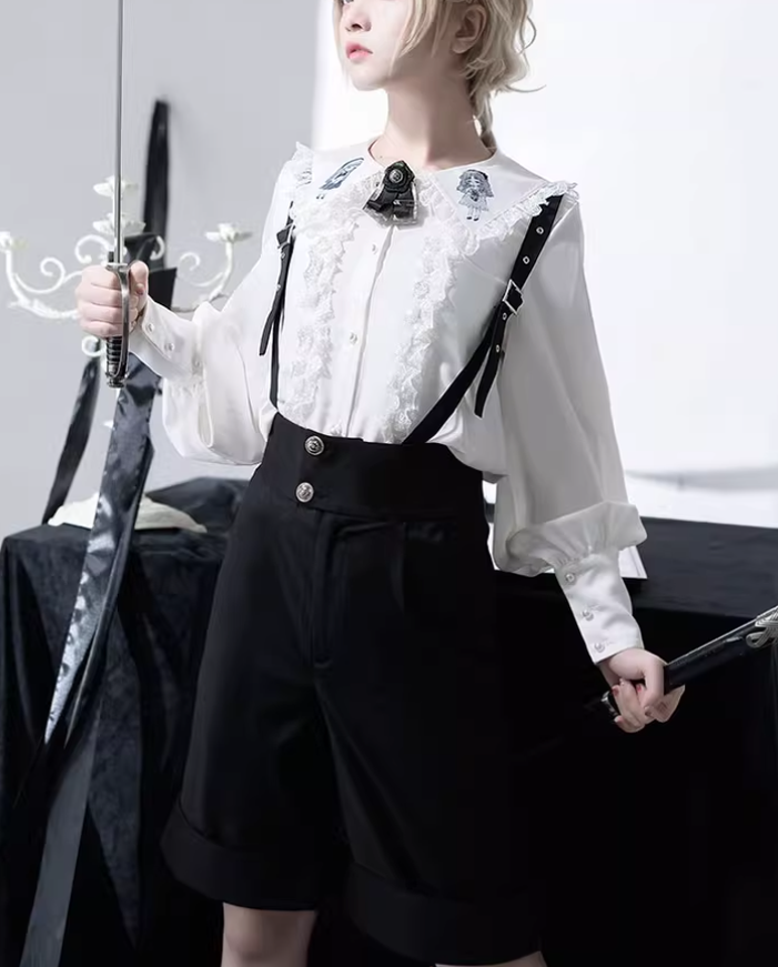 Ouji Lolita Blouse Prince Series Shirt And Suspender Pants 39362:629018