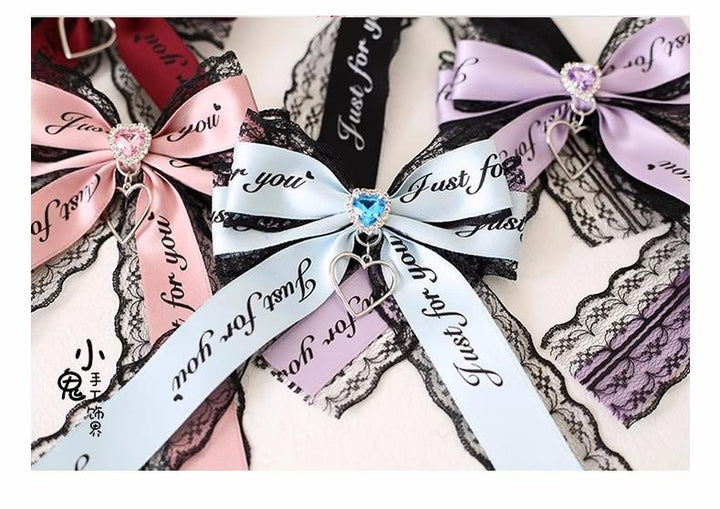 Jirai Kei Hair Clips Ryousangata Ribbon Bow Headwear 22542:333306 22542:333306