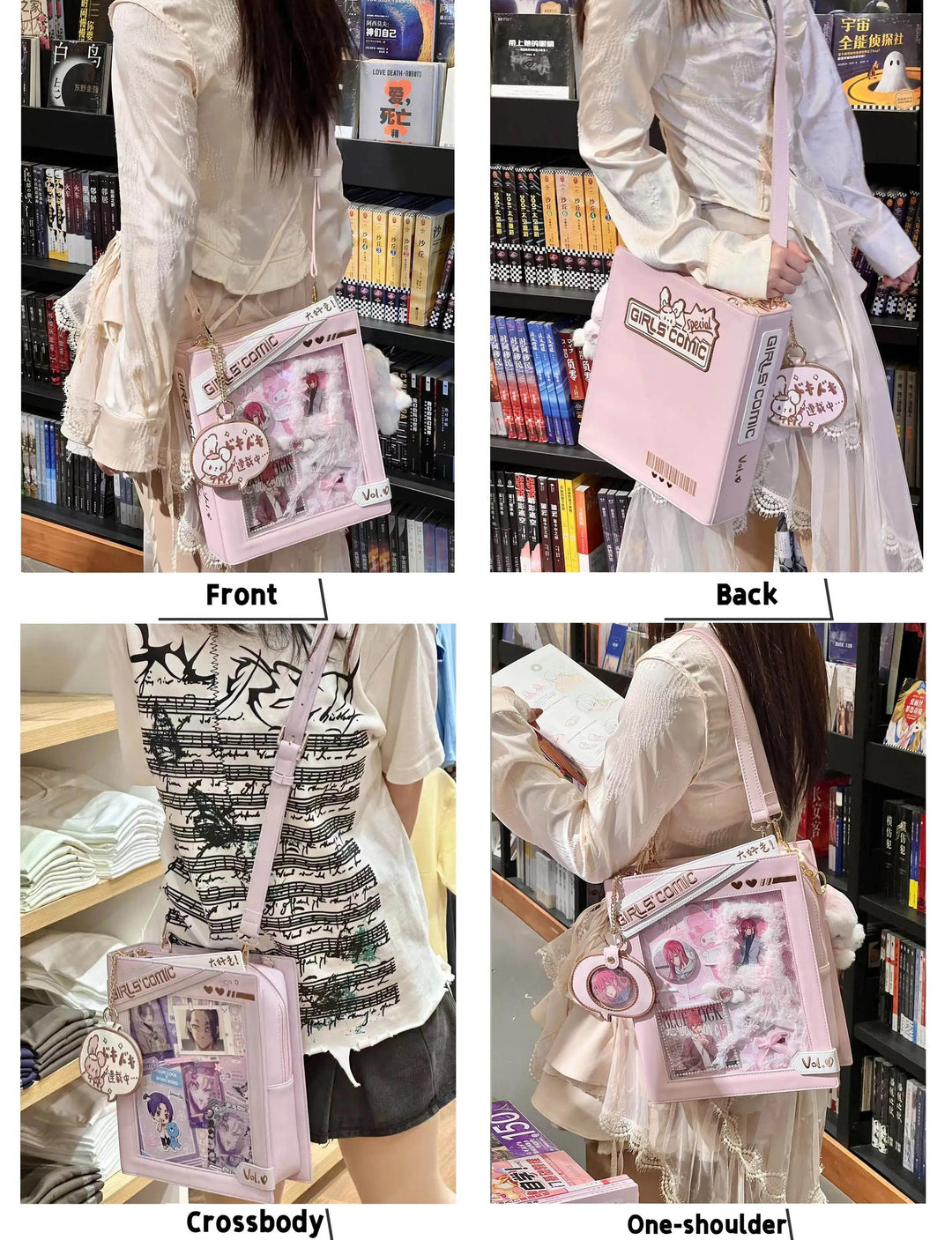 Kawaii Itabag Cute Crossbody Bag Embroidery Backpack 37258:556614 37258:556614