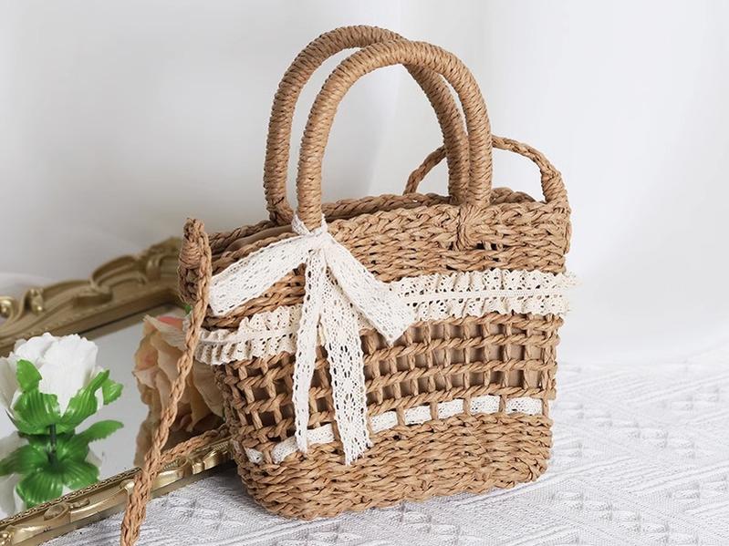 Mori Kei Bag Cottagecore Woven Bag Paper Straw Handbag 36446:523122 36446:523122