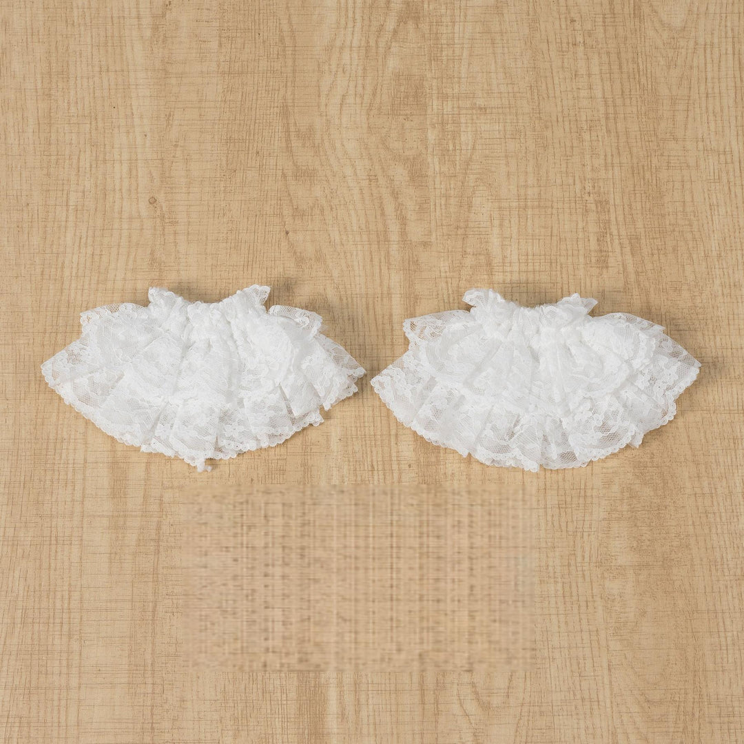 Ryousangata Lace Cuffs, Bow and Heart-shaped Rhinestone 45339:845064