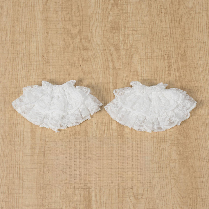 Ryousangata Lace Cuffs, Bow and Heart-shaped Rhinestone 45339:845064