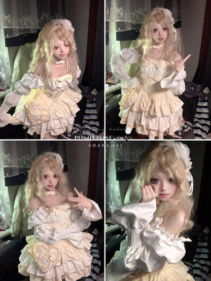 Lolita Dress Fishbone Dress Corset Dress Multicolor 36380:540692