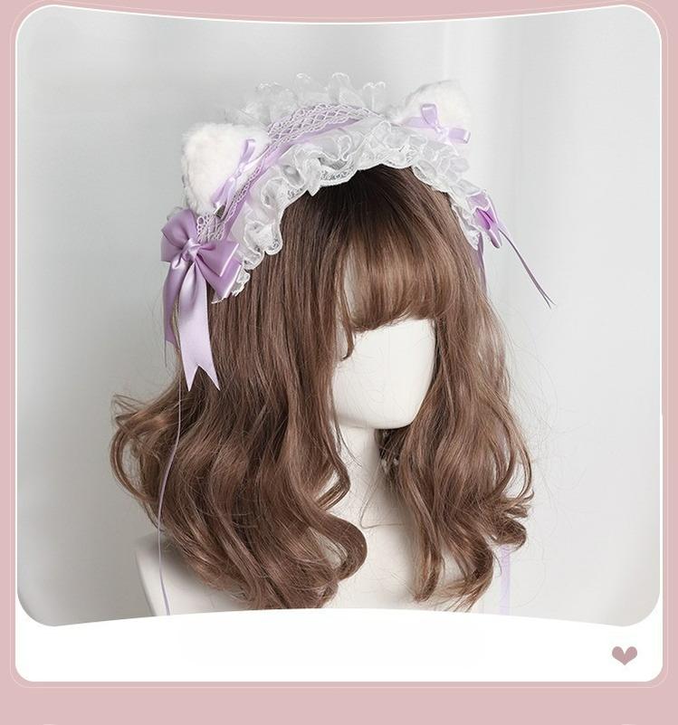 Lolita Headband Lace KC Detachable Cat Ear Headdress 35784:535822
