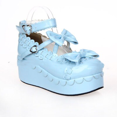 Lolita Shoes Platform Shoes With Bows And Laces (34 35 36 37 38 39 40 41 42 43 44 45 46 47) 31792:370950 (34 35 36 37 38 39 40 41 42 43 44 45 46 47) 31792:370950