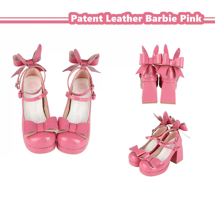 Lolita Shoes Bow Bunny Ear High Heels Round Toe (34 35 36 37 38 39 40 41) 37598:589134