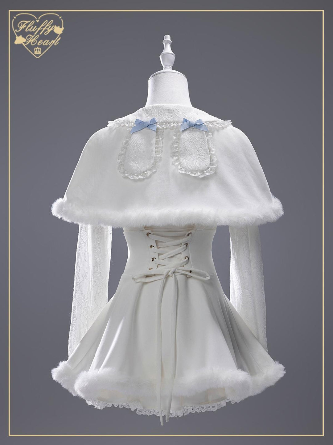 IP Collab Jirai Kei Dress Set, Detachable Fluffy Cape 44146:798089